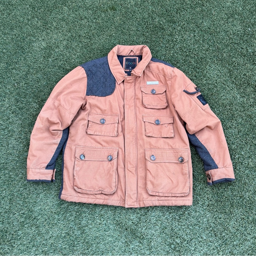 COOGI Tan and Black Military Field Jacket